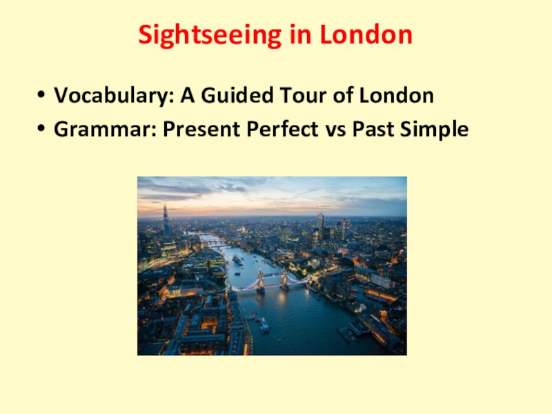 Презентация sightseeing of london