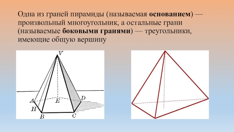 Фигура являющаяся боковой гранью пирамиды. Правильная пирамида геометрия 10 класс. Грани пирамиды. Боковая грань треугольника. Боковые грани треугольной пирамиды.