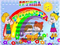 Развивающая предметно пространственная среда в старшей группе