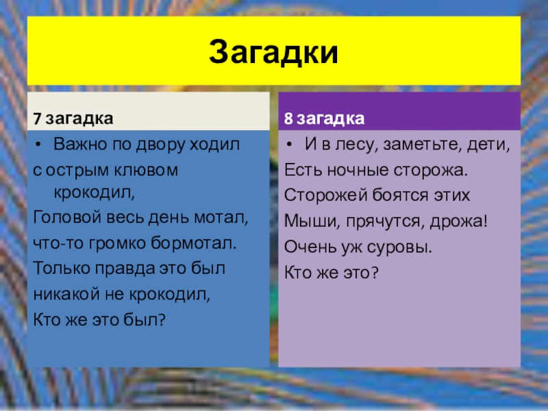 Загадки семь. 7 Загадок. Важно по двору ходил с острым. Загадки для 7 класса. Загадки-важно.