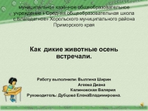 Как звери осень встречали