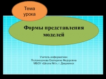 Презентация по информатике на тему Формы представления информации (11 класс)
