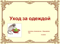 Презентация по технологии на тему Уход за одеждой 6 класс