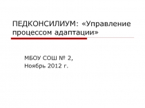 Адаптация учащихся 5 класса к среднему звену