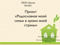 Презентация История моей семьи в истории Родины