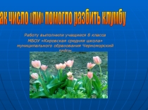 Презентация по математике на тему Как число ПИ помогло разбить клумбу