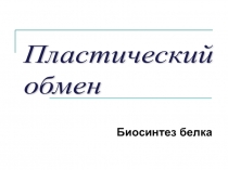 Биосинтез белка