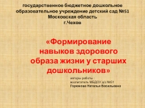 Формирования навыков З.О.Ж. у дошкольников