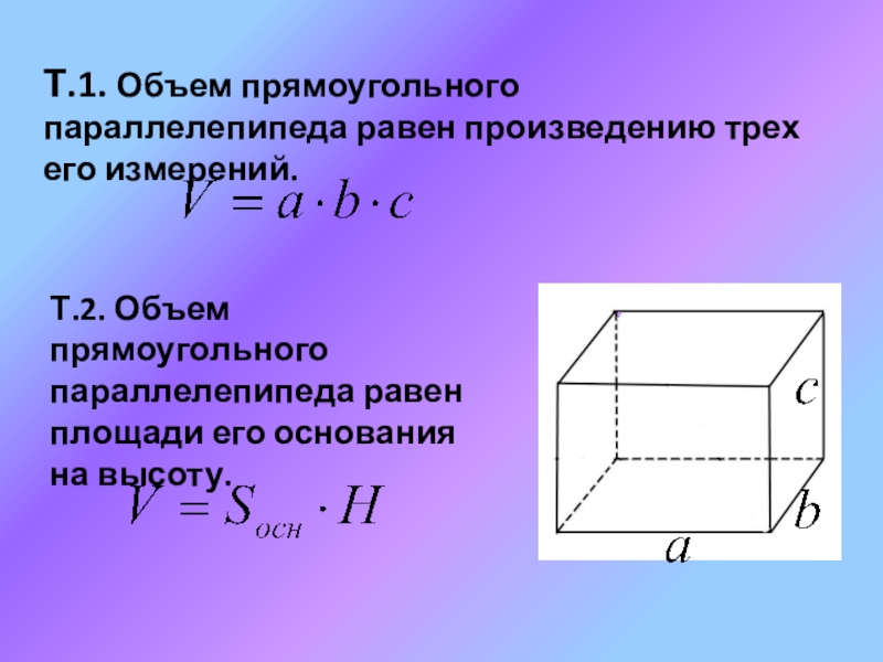 Пользуйся формулой объема прямоугольного параллелепипеда