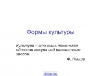 Формы культуры