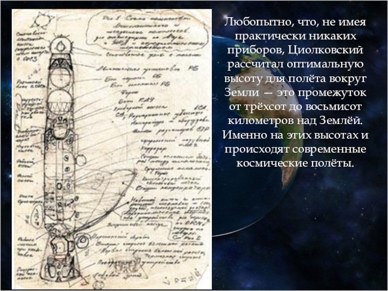 Графическое изображение ощущений циолковского