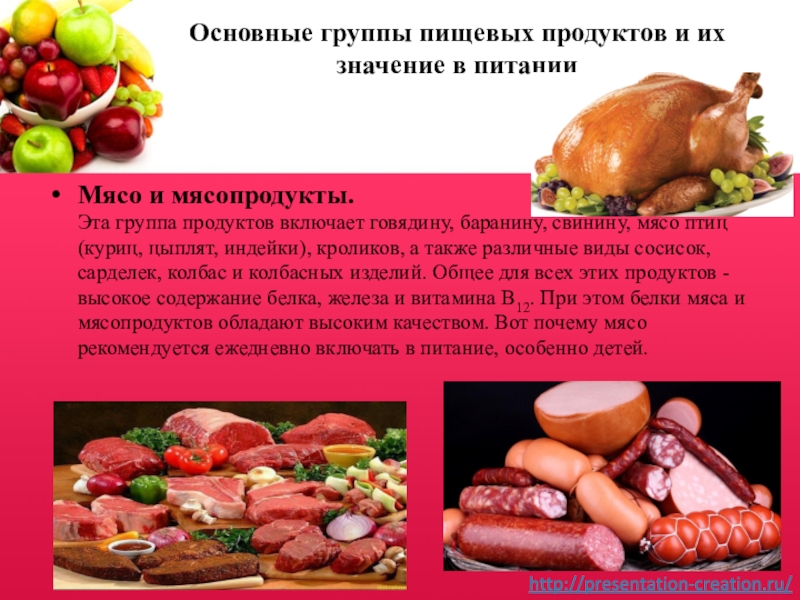 Польза мяса в питании человека презентация