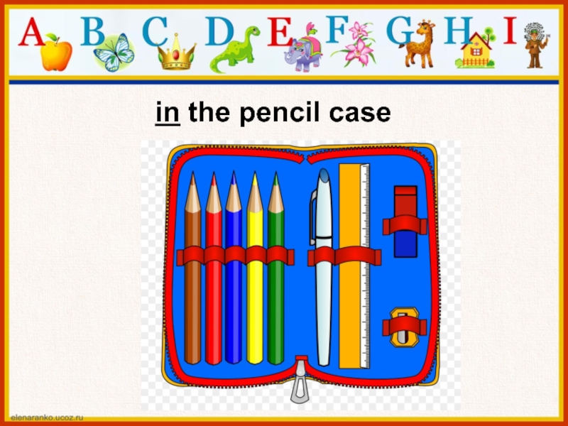 in the pencil case