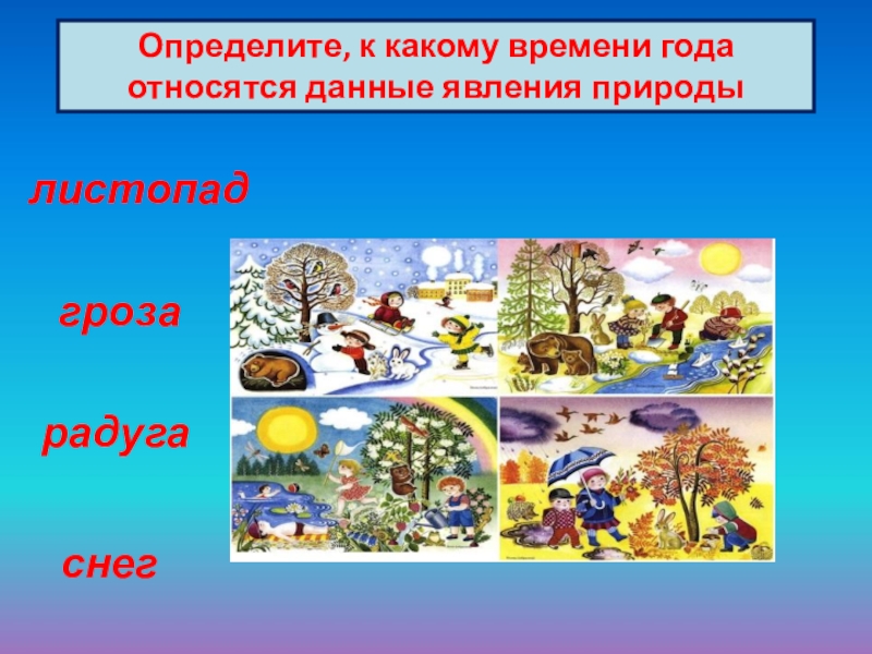 Явление времени. Явления времен года. Природные явления по временам года. Радуга к какому времени года относится. Природные явления по временам года 2-класс.