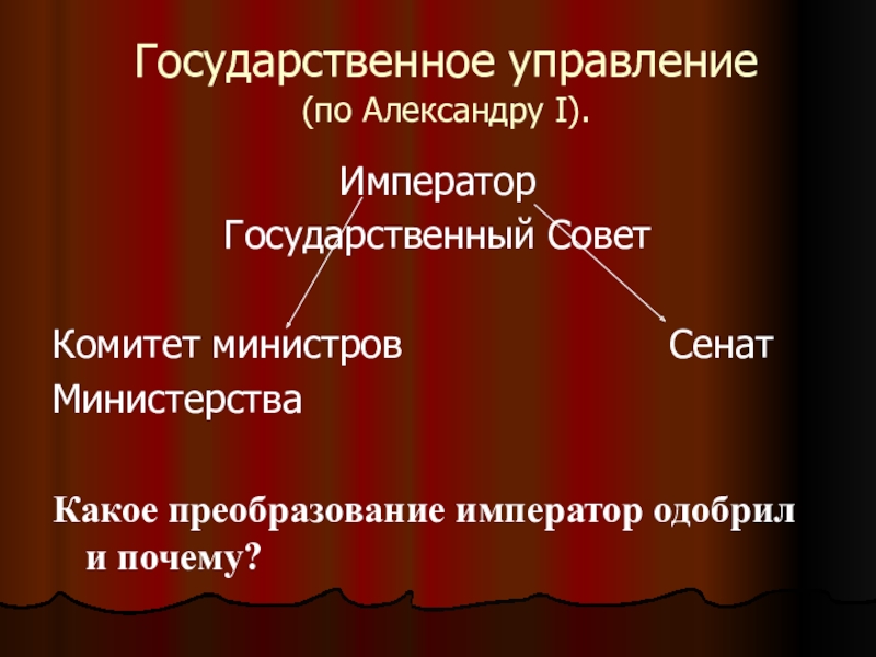 Проекты и реформы системы государственного управления при александре i