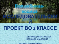 Презентация к проекту Волшебница-водица