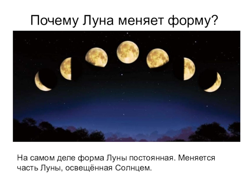 В течение месяца группа из. Форма Луны. Луна бывает разной формы. Почему Луна меняет форму. Почему Луна месяц.