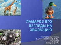 Презентация Ламарк и его взгляды на эволюцию