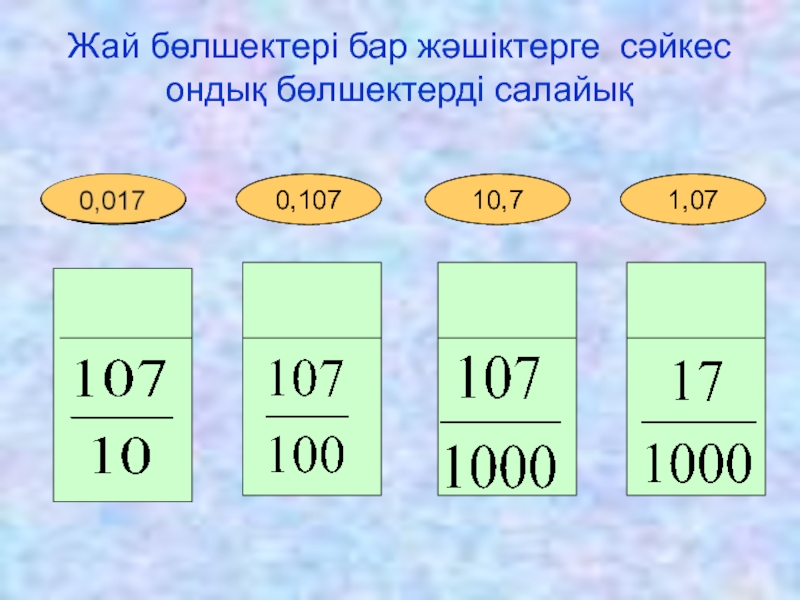 Жай бөлшектер презентация