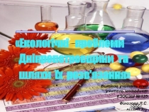 Презентация урока-проекта на тему:Экологические проблемы Днепропетровщины и пути их решения.