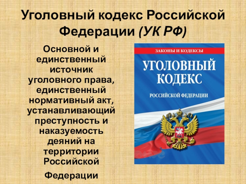 Уголовный кодекс рф фото для презентации