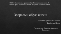 Презентация по физической культуре на тему здоровый образ жизни (8 класс)