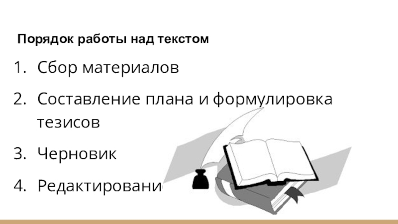 порядок работы над текстом. рота текст. этапы работы над научной статьёй. основные правила работы с текстом. составить план публичного выступления.