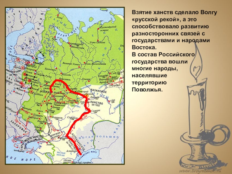 Восточная политика ивана 4 карта