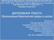 : Организация безопасной среды в школе