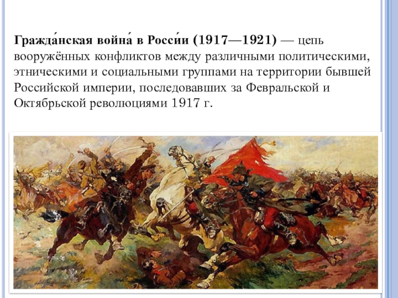 Гражданская война 1917 1922 презентация