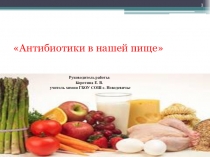 Электронная презентация к открытому уроку Антибиотики в нашей жизни