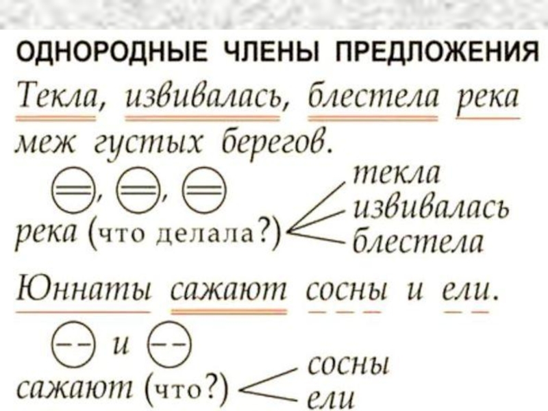 План урока предложения с однородными членами предложения 5 класс