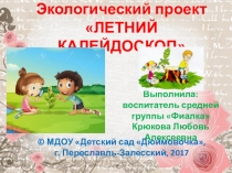 Экологический проект Летний калейдоскоп