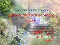 Презентация экологического проекта на тему: Дикие животные моего края
