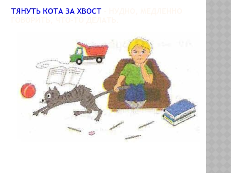 Картинка мальчик тянет кота за хвост