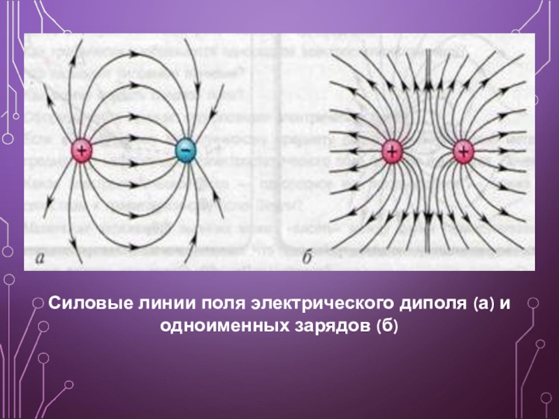 На рисунке должны быть изображены линии электрического поля созданного одним зарядом проверь нет ли