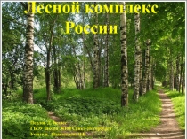 Презентация по географии Лесной комплекс России (9 класс)
