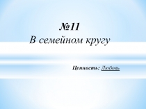 Презентация к уроку самопознание в 10 классе. В семейном кругу