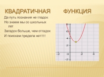 Урок-презентация Квадратичная функция