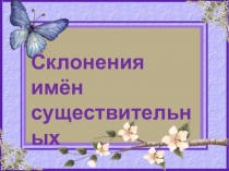Презентация по русскому языку Склонение имён существительных 1 урок