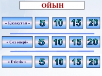 Презентация игры по казахскому языку по теме Тәуелсіз Қазақстан (7 класс)