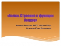Презентация по биологии 9 и 10 класс Белки. Строение и функции белков