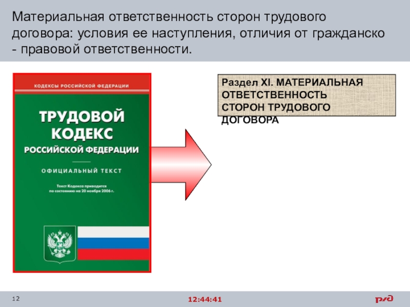 Ответственность в трудовом праве российской федерации