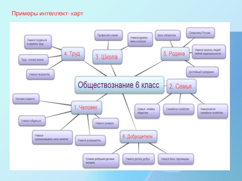 Интеллект карта обществознание