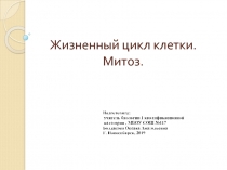 Презентация по биологии 10 класс по теме жизненный цикл клетки