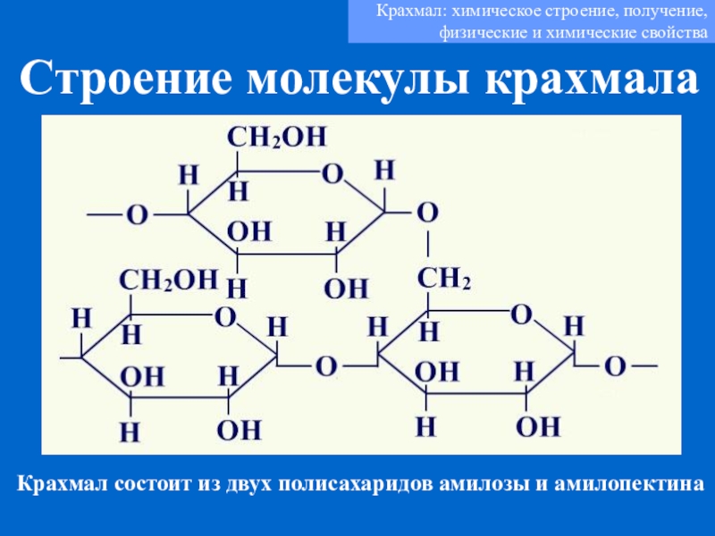 Крахмал химия презентация