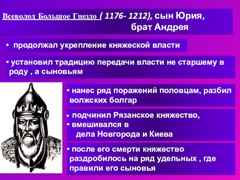 Князья суздальской земли. Всеволод 3 большое гнездо достижения правления. Всеволод большое гнездо правление. Княжение Всеволода большое гнездо во Владимиро-Суздальской земле. Всеволод большое гнездо 1176 1212 основные события.