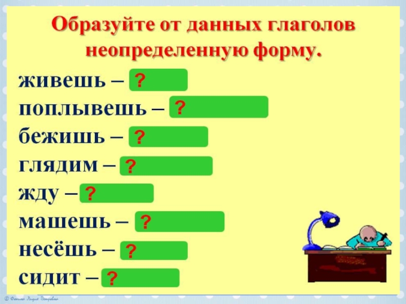 Русский язык 3 класс неопределенная форма глагола презентация 3 класс