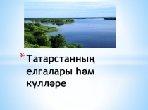 Презентация Урок по географии Татарстана Реки и озера (8 класс)