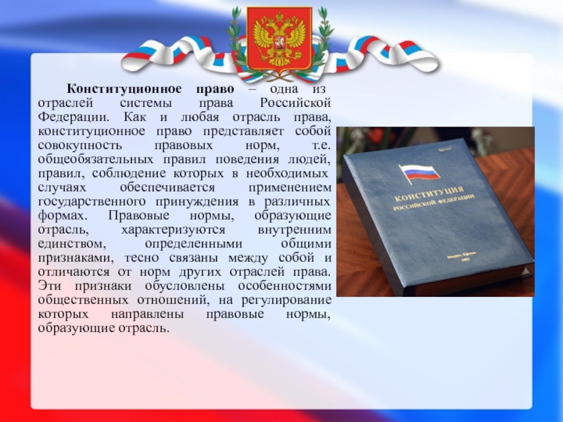 Рефераты по праву. Конституционное право как отрасль российского права. Права Конституции.